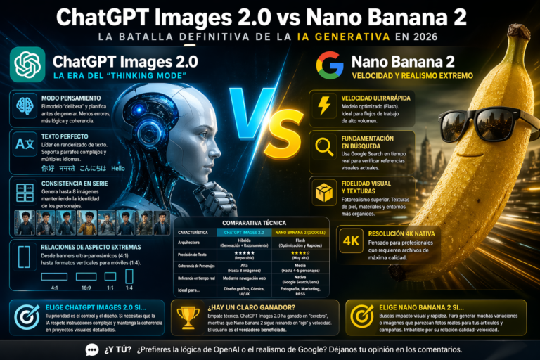 ChatGPT Images 2.0 vs. Nano Banana 2: ¿Quién gana la guerra de la IA visual en 2026?